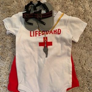 Bodysuit,shorts and sandals